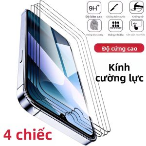 1-4 Miếng Dán Bảo Vệ Màn Hình Kính Cường Lực Cho Xiaomi Poco Model C75 C61 C65 C51 C55 C50 C3 C75 5G C71 C85 4G C40 C31 - Chống Trầy Xước Chống Vân Tay
