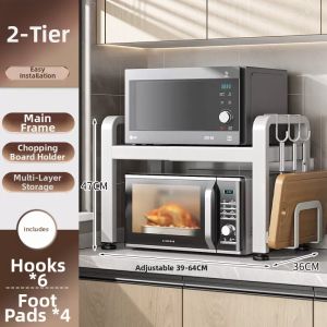 ZHENXUANGE | Multi-Function Expandable Kitchen Storage Rack Microwave Shelf