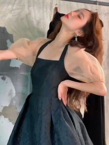 Skirt Little Black Dress Summer New Celebrity Royal M465