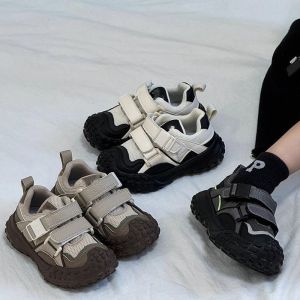 Breathable Mesh Sport Shoes for Kids with Magic Tape Casual Mens And Womens Low Top Shoes Rubber Anti Wear EVA Outsole