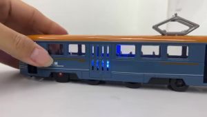 Diecast Mini Alloy Train Subway Model Train Pull Back Play Vehicles Light& Music Kids Birthday Collection Gift