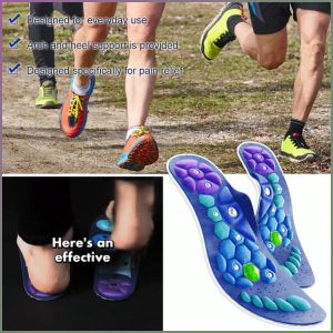 Shock Absorption Running Insoles Transparent Magnetic Insoles For Men Arch Support Breathable Shock