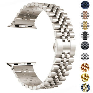สายโลหะเหล็กสําหรับ Apple Watch Ultra Band 49 มม.46 มม.44 มม.38 มม.42 มม.สร้อยข้อมือ IWatch Series 10 9 8 7 6 5 45 มม.41 มม.
