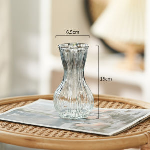 Medium Glass Flower Vase Creative Home Decor Living Room Fresh Flowers Rose Planting Simple Modern Style Desktop Decoration