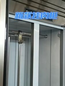 Ready✅ Stainless Steel Butcher Shop 2 Glass Doors Peti Sejuk Fridge Display Commercial Meat Hanging Refrigerator Chiller