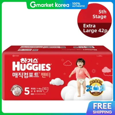 Huggies Magic Comfort Pull-Up Diapers Size 5 Unisex Extra Large 42 Count