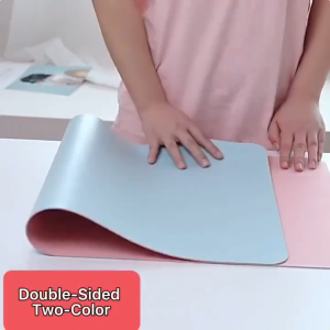 Double-Side PU Leather Portable Gaming Desk Pad/ Desk Table Mat Mouse Keyboard Pad Multi-functional Waterproof and Wear Resistant for Home Study School Office