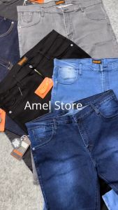 BOMBSTONE DENIM TERLARIS Celana Jeans Pria Panjang Hitam Naomi Slim Fit Stretch Melar Terbaru
