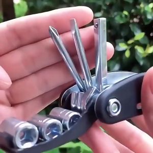 16-in-1 Motorcycle & Bicycle Repair Tool Set– Portable Multifunction Kit Allen Wrench Screwdrivers for Road & MTB Riders