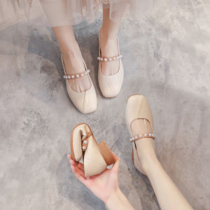 Leather Breathable Womens Shoes Flat Bottom Low Heel Mary Jane Casual Flats Spring Autumn New Style Comfortable Fashion Loafers