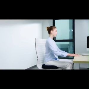 เบาะรองนั่งเพื่อสุขภาพ memory foam แท้ 100 % สีน้ำเงิน ที่รองนั่ง  เบาะรองนั่งเก้าอี้ทำงาน Ergonomic seat