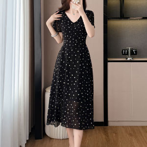 DAIXIANGFEIZI | Petite Plus Elegant Short Sleeve Mid-length Summer Dress