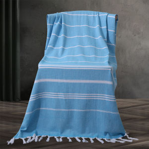 100x180cm Pure Cotton Turkish Beach Towel Soft Skin-friendly Striped Fringed King Bath Towel Bathrobe Wrap