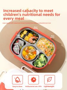 YOULUNMEI | Hộp Cơm Phân Cách Bằng Thép Không Gỉ Có Tấm Cách Nhiệt