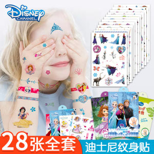 Disney Frozen Waterproof Tattoo Stickers for Kids Girl Cartoon Baby Watermark Transfer Decals Safe Non-Toxic Easy Peel off
