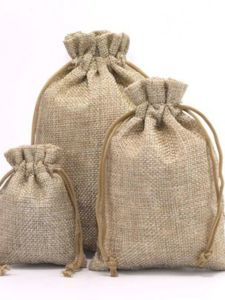 Natural Hemp Fabric Bag Retro Imitation Hemp Coffee Dregs Medicine Spice Bag Drawstring Storage Packaging Bag for Tea