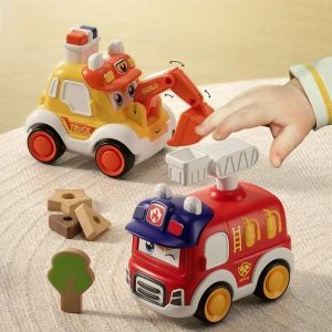 1pc Small Police Car Press and Go Car Toy Fire Truck Plastic Mini Vehicles Cars Toys Model Boys Car Kids Toys for Children Gifts