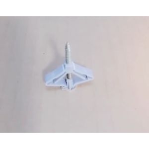 53mm Pengencang Skrup Gypsum Sekrup Gipsun Nylon Toggle Gypsum Kupu-Kupu Abu-Abu