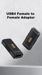 Hagibis usb4 Bộ chuyển đổi đầu cái kép pd240w 80Gbps 8K chuyển Video USB C Bộ chuyển đổi từ đầu cái sang đầu cái Bộ chuyển đổi đầu cái tương thích với Thunderbolt 4/5 cho iphone16 Pro MacBook Pro