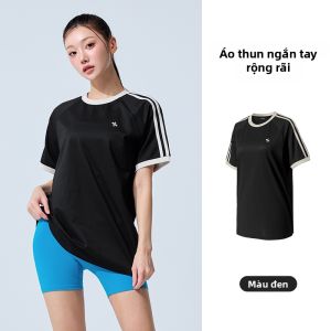 Áo Thun Dài Tự Do Phong Cách Patchwork Quần Tennis