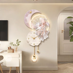 RUIBAHAO | Creative Creamy Style Clock and Wall Art Grid Decor