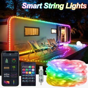 Smart Fairy RGB String Light USB 10M/33FT Waterproof String Light with App Control Sync to Voice & Music Christmas Tree Decor