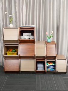 SIFU ตู้ไม้ซ้อนกันบ้านของเล่นเก็บขนมว่าง ตู้เก็บล็อคเกอร์ ห้องนอน Nightstand ห้องนั่งเล่น ตู้จัดเก็บหนังสือ