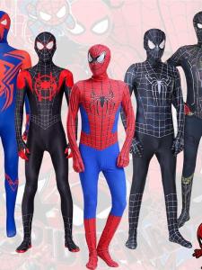 Spiderman Parallel Universe Miles Halloween Cosplay Suit Adult One-Piece Tightening Clothing Ghastly Design Polyester Fiber