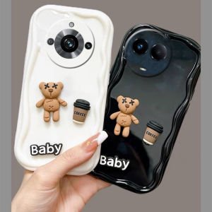 New Casing Realme 11X Realme 11 4G 5G NFC Realme11 Pro + Fashion Doll Coffee Bear Cartoon Phone Case Realme 10T 10 Pro + 5G 4G Lens Protection Soft Cover 2023