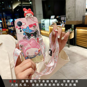 Adorable Kurokos Y77e Silicone Phone Case Crossbody Backpack Stand Vivo Y97gt Y100t Y95 Y93s Cute Cartoon Style Mobile Phone Shell