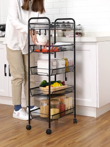 HOVELSHOP Rak Besi Penyimpanan Bertingkat Troli Multifungsi Kuat Dapur Kamar Mandi Termurah