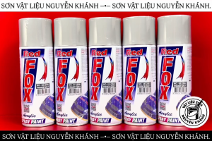 Sơn Xịt Lót Xám Red Fox No.68 266 Primer Grey Acrylic 400ml – Sơn Lót Kim Loại Xe Máy Ô Tô Chống Rỉ Bám Sơn Tốt