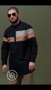 Baju Koko Pria Dewasa Lengan Panjang Motif Kombinasi - Baju Koko Terbaru