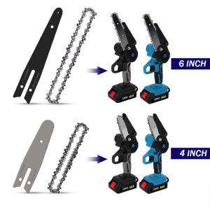 4pcs 4 /6 Inch Mini Chainsaw Manganese Gold Chain Electric Chain saw Chains Electric Pruning Saw Accessory Replacement Garden Tool