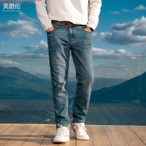 Enjeolon | Retro American Washed Corduroy Loose Straight Jeans