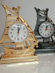 [MSIA SHIP] NOVELTY Aesthetic Yacht Alarm Clock Retro Desk Clock Vintage Classic Table Clock Console Table Decor Accessories Classic Retro Home Office Fengshui Decorations Items Birthday Gifts Christmas Present Souvenir Sailboat Vintage Themed