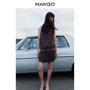 Mango | New Fall Halter Neck Sleeveless Knit Patchwork Dress