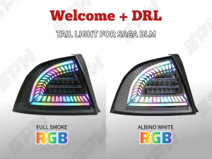 Proton Saga BLM (2008-2010) RGB Rainbow Tail Lamp Tail Light Taillamp Taillight Dynamic LED Running Signal Brake Light Lamp SPW 2008 2009 2010 Taillamps Taillights