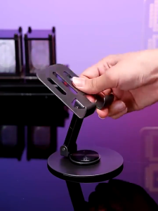 Holder Hanphone Tablet Metal Putar Meja Lipat Metal Folding 360 ° Rotating Desktop Mobile Phone Holder Stand Adjustable Desktop Universal Table Cell Phone Stand