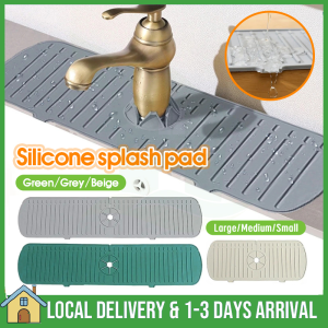 Kitchen Sink Splash Guard Silicone Faucet Mat Bendable Sink Anti-slip Countertop Faucet Splash Water Catcher 水龙头沥水垫