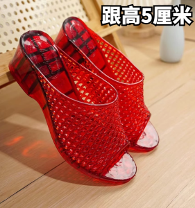 Dép Nhựa Đế Dày Đế Xuồng Đế Cao Gót Mùa Hè Mới Cho Nữ Dùng Trong Nhà Chống Trượt Thoáng Khí Thoải Mái Thường Ngày