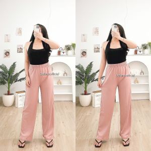 Delunaofficial • Celana Kulot Wanita Rachel Rib Knit Pants