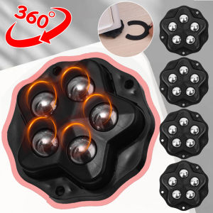 ล้อชิ้น/เซ็ต4ติดเอง5ลูกปัดล้อสากลโดยไม่ต้องเจาะกาว ° 360ลูกหมุนเงียบเฟอร์นิเจอร์ลูกล้อเบรคสำหรับตู้เฟอร์นิเจอร์ถังขยะอุปกรณ์ฐานเคลื่อนที่