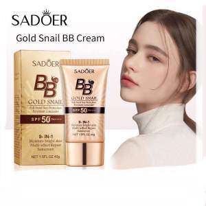 SADOER GOLD SNAIL SUNSCREEN BB CREAM SPF50+PA+++ tutup cela wajah sekatakan warna kulit pelindung matahari oil control