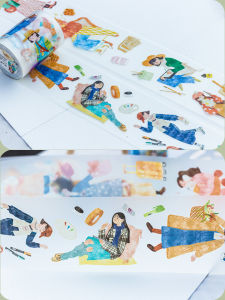Spicy Glue Tape with Paper Cut Film Korean Style Salt System Character Design for Girls Utopia Vol 1 Rice Cake Week
