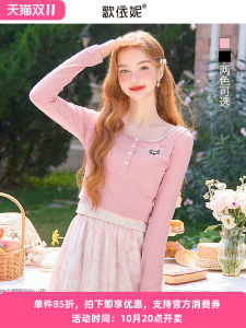 Short Sleeveless Womens T-shirt Base Shirt Long Sleeve Short Design Sense Inner Wear Spring Autumn New Style Base Layer Top