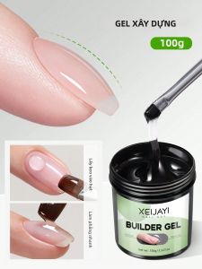 1 Chai 100g Gel Base Coat Không Cần Lau Trong Suốt Tẩy Được Làm Móng LED Bóng Mượt Bền Lâu XEIJAYI