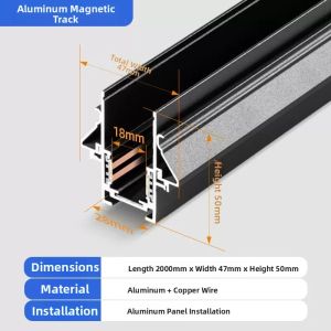 MOLISAI | Honeycomb Magnet Rail Aluminum Ceiling Panel Crack Resistant With Embedded Light Track