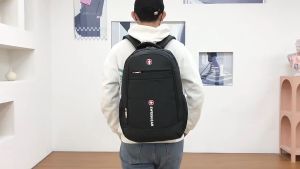 Malaysla Stock Mens Backpack Bag Outdoor Sports Travel Business Bag Large Capacity Early High School Bag Men and Women Computer Bag Beg Lelaki With USB Charging Port