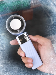 YOTEX พัดลมพกพา พัดลมมือถือ 4000mAh พัดลม Type-C พับได้ พร้อม 199 เกียร์ ลมแรง เงียบ และส่วนตัว พัดลมพกพา